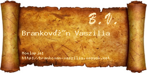 Brankován Vaszilia névjegykártya